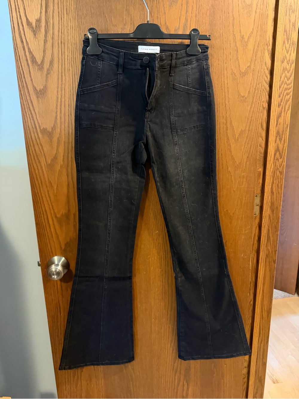 Flying Monkey Black High-Rise Flare Jeans